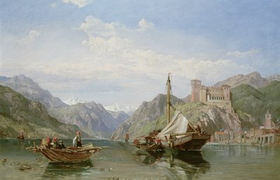 Angera aan het Lago Maggiore door George Clarkson Stanfield